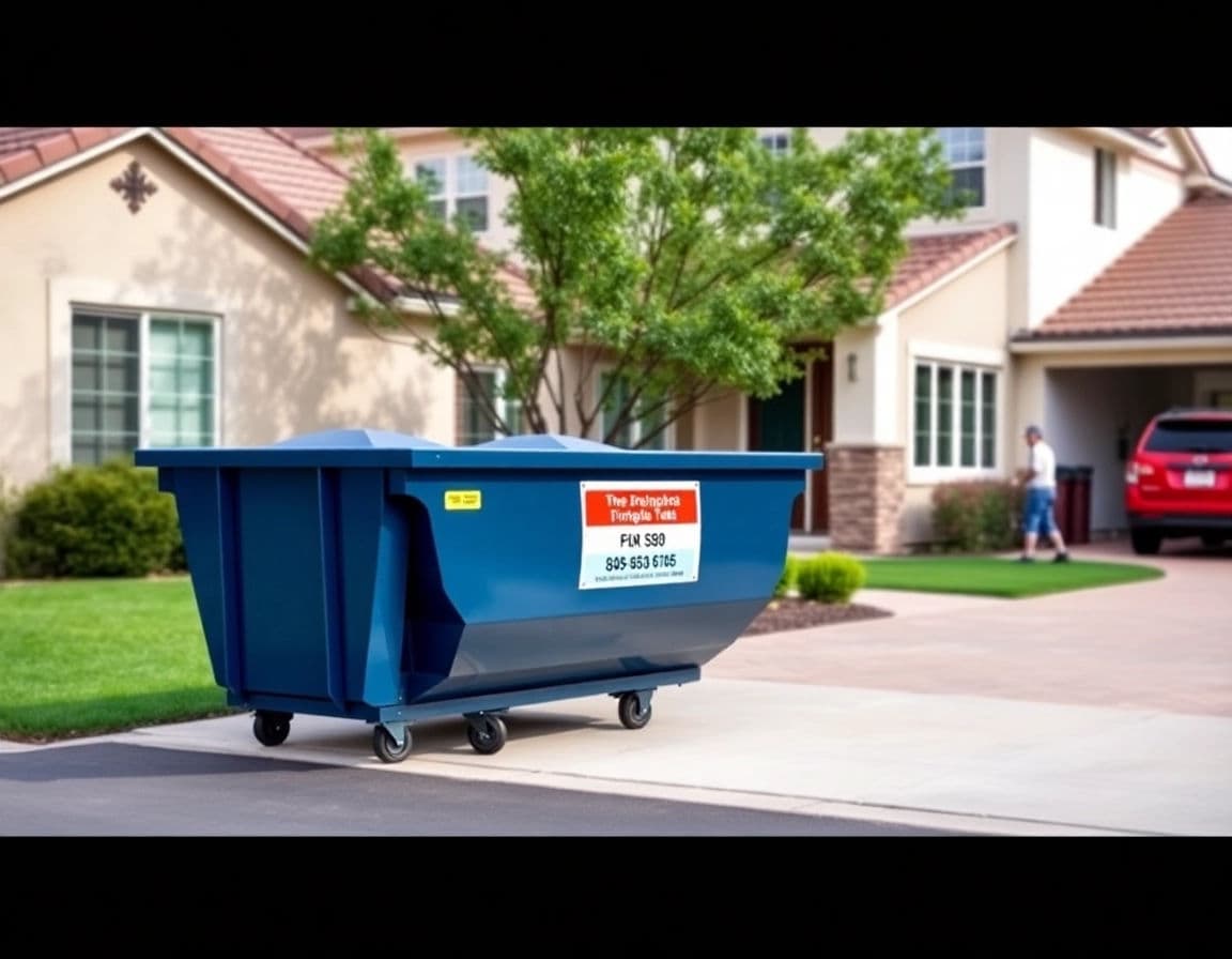 Dumpsters loaded with mixed waste